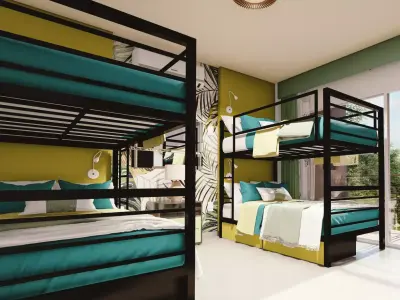 Bunk Bed -3d model Low-poly 3D model