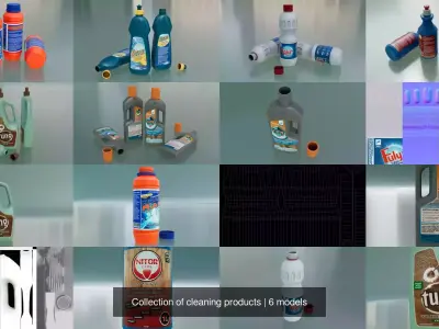 Cleaning products 3D Model Pack