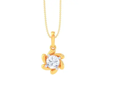 Women Solitaire Super Light Weight Pendant 3D print model