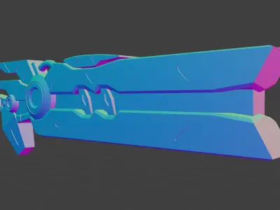 sci-fi Gun stl - ZebaxtianVR 3D print model