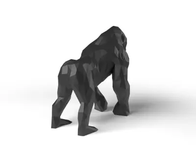 Gorilla Low Poligonal Low-poly 3D model