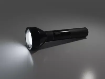 Flashlight with Rigid Body Physics Setup 3D model