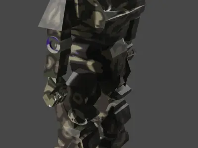 3D - Mecha Robot - FRK 209 Low-poly 3D model