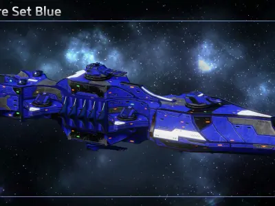 Spaceship Thaalian Empire Battlecruiser Low-poly 3D model