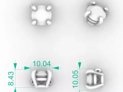 Flawless 3 Carat Diamond Solitaire Pendant 3D print model