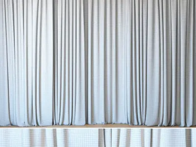 Curtains 76 Curtains with Tulle ROHI Mica 3D model