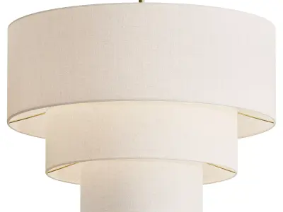 Bertan 4 Light Dimmable Tiered Chandelier 3D model