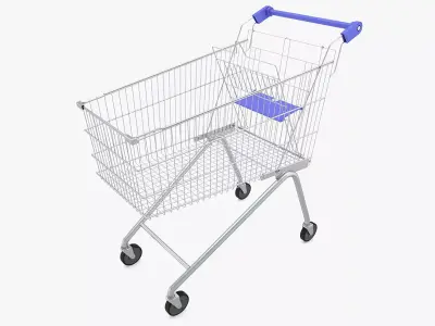 Supermarket - Shopping Cart 3D model