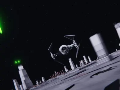 Star Wars Imperial TIE Interceptor 3D model