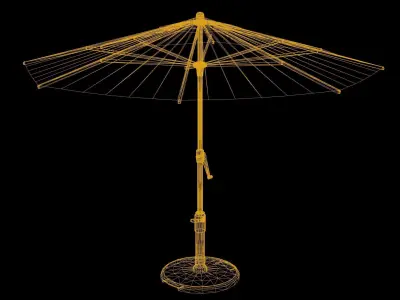 Umbrella Game Ready Low-poly 3D model