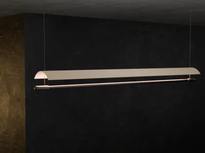 Minimalist Industrial Ceiling Lamp Low-poly 3D model