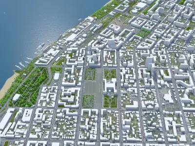 Samara Russia Low-poly 3D model