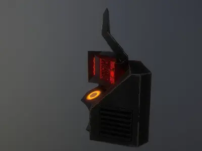 Sci-fi Computer Low-poly 3D model