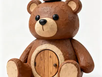 The Grizzly Grotto Teddy Bear Hut 3D Model Low-poly 3D model