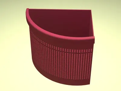 CORNER PAPER WASTE BIN 3D model