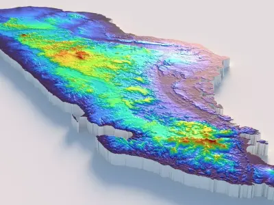Madagascar Madagasikara Terrain Country 3D model