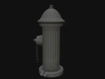 Fire Hydrant Low-poly 3D model
