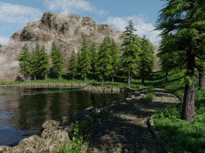 Park Pound Scene 3D model