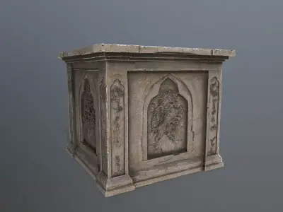 column  Low-poly 3D model