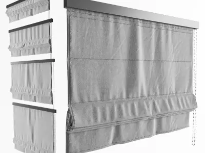 Roman curtain shade 3D model
