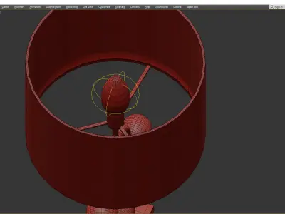 Gold Mid Modern Metal Table Lamp Liang and Eimil Etienne Low-poly 3D model