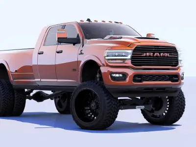 RAM 3500 Longhorn Mega Cab Dually 2024 Refresh 3D model