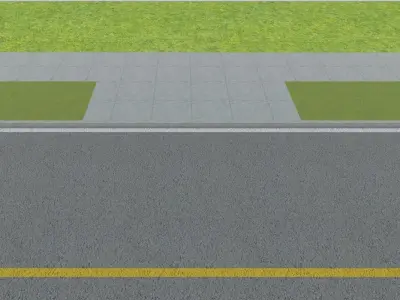 Modular Street Low-poly 3D model purchase