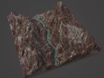 River Low-poly 3D model buy
