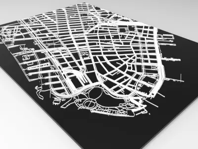 New York USA Streets and roads 3D model