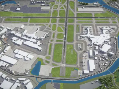 Sydney Airport Low-poly 3D model