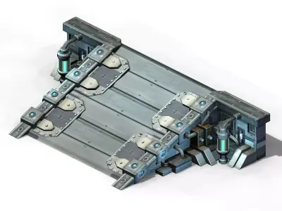 Mechanical Building - Slope 02 3D model