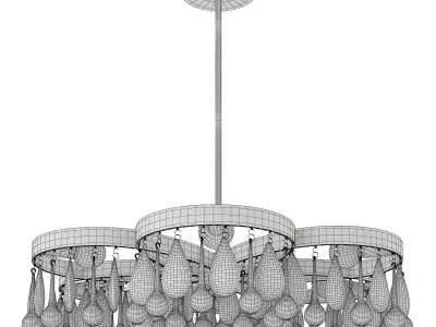  Aidan Gray Modern Daisy Nickel Chandelier Low-poly 3D model