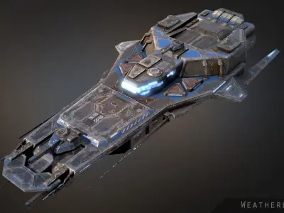Praetor Gunship Low-poly 3D model
