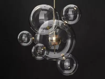 Chandelier Giopato and Coombes Bolle 6 lights 3D model