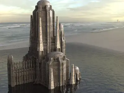 Desert fortress 1 3D model