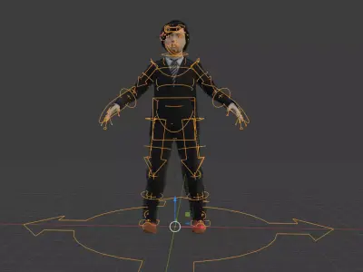 3d designing man in suit 3D model