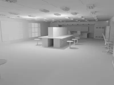 Workshop Interior No Material 3D model
