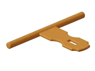 Plastic Sliding Door Latch Toy 3D model