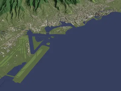 Honolulu Hawaii USA  - city and urban 3D model