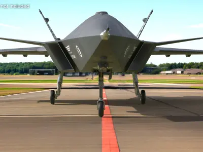  Bayraktar Kizilelma Stealth Fighter Jet Black 