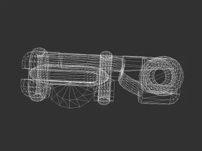 Fantasy Light Green Ray Cannon  Low-poly 3D model