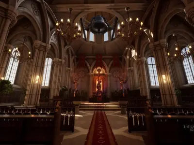 The Church - Unreal Engine Project Low-poly 3D model