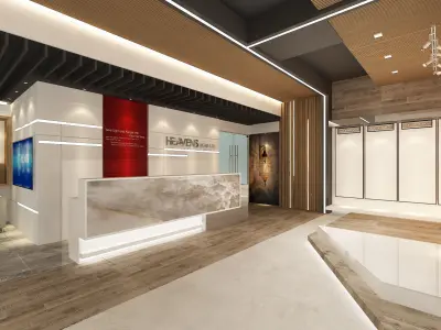 Lighting showroom interior design 3D model