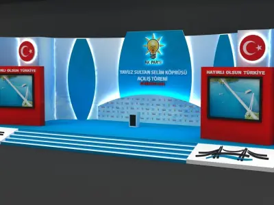 Huge Opening Ceremony Stage 104 3D model