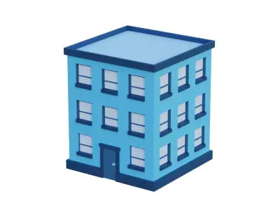 Low Poly Building 01 3D model
