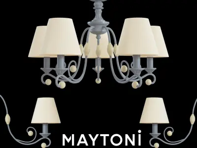 Chandelier Rebecca ARM355-PL-05-GR Maytoni Classic Free 3D model