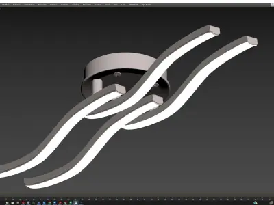 Chandelier 4 light 3D model