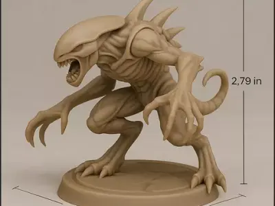 CHITIN LURKER Alien Stealth Predator Unit 5 Deadly Poses 3D print model