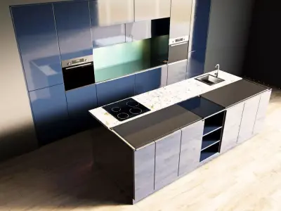 39-Kitchen3 glossy 4 3D model