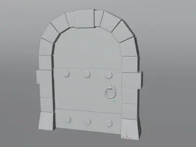Medieval Door - Stylized Low-poly 3D model
